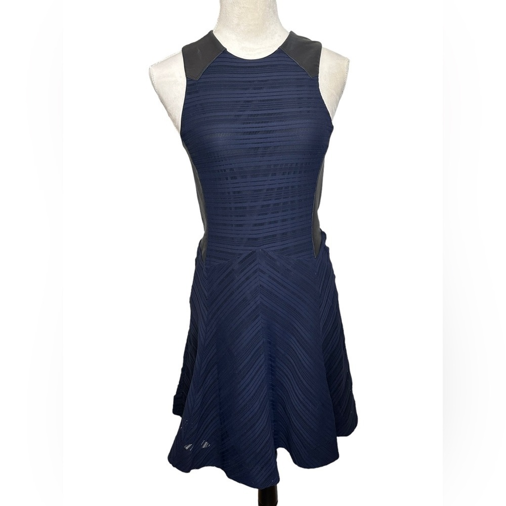 Rag & Bone Caviar Crete Tank leather cut out sleeveless mini skater dress